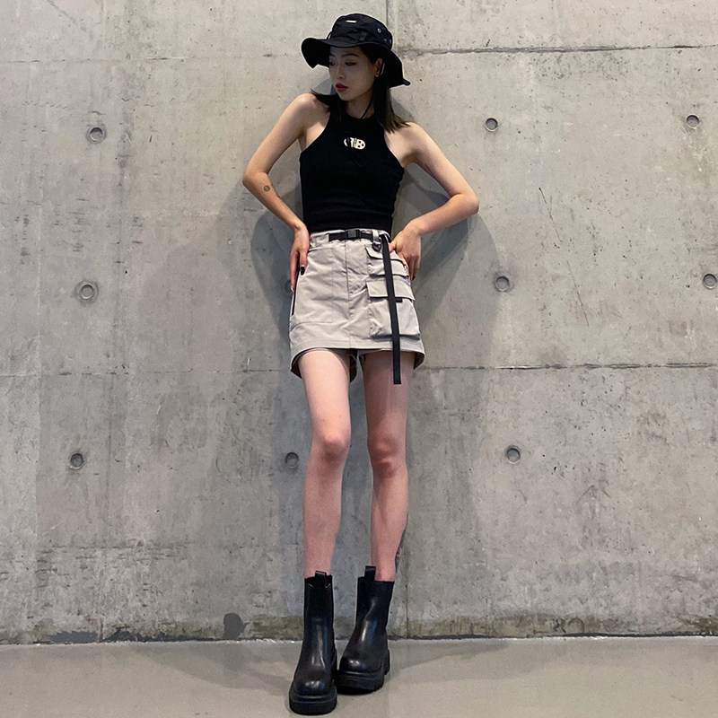 工装短裤女夏天2025新款高腰显瘦小个子辣妹短裙裤速干小众设计感