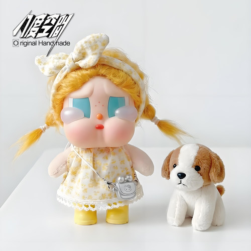 适配哭娃crybaby娃衣服碎花连衣裙套装vacation搪胶玩偶可爱着替
