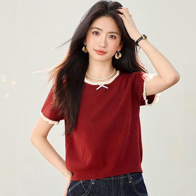 短款短袖t恤女2025新款夏小个子