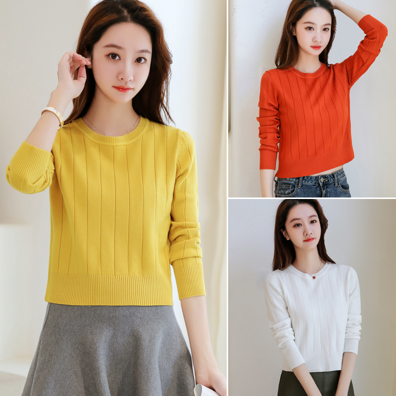 小个子高腰打底女士短款毛衣