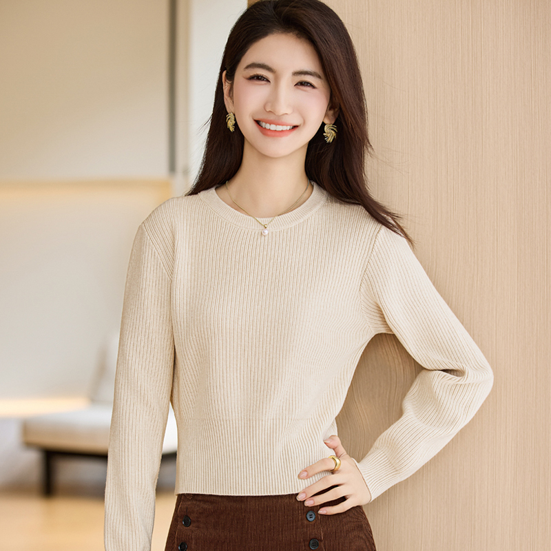 高腰短款毛衣女小个子收腰上衣