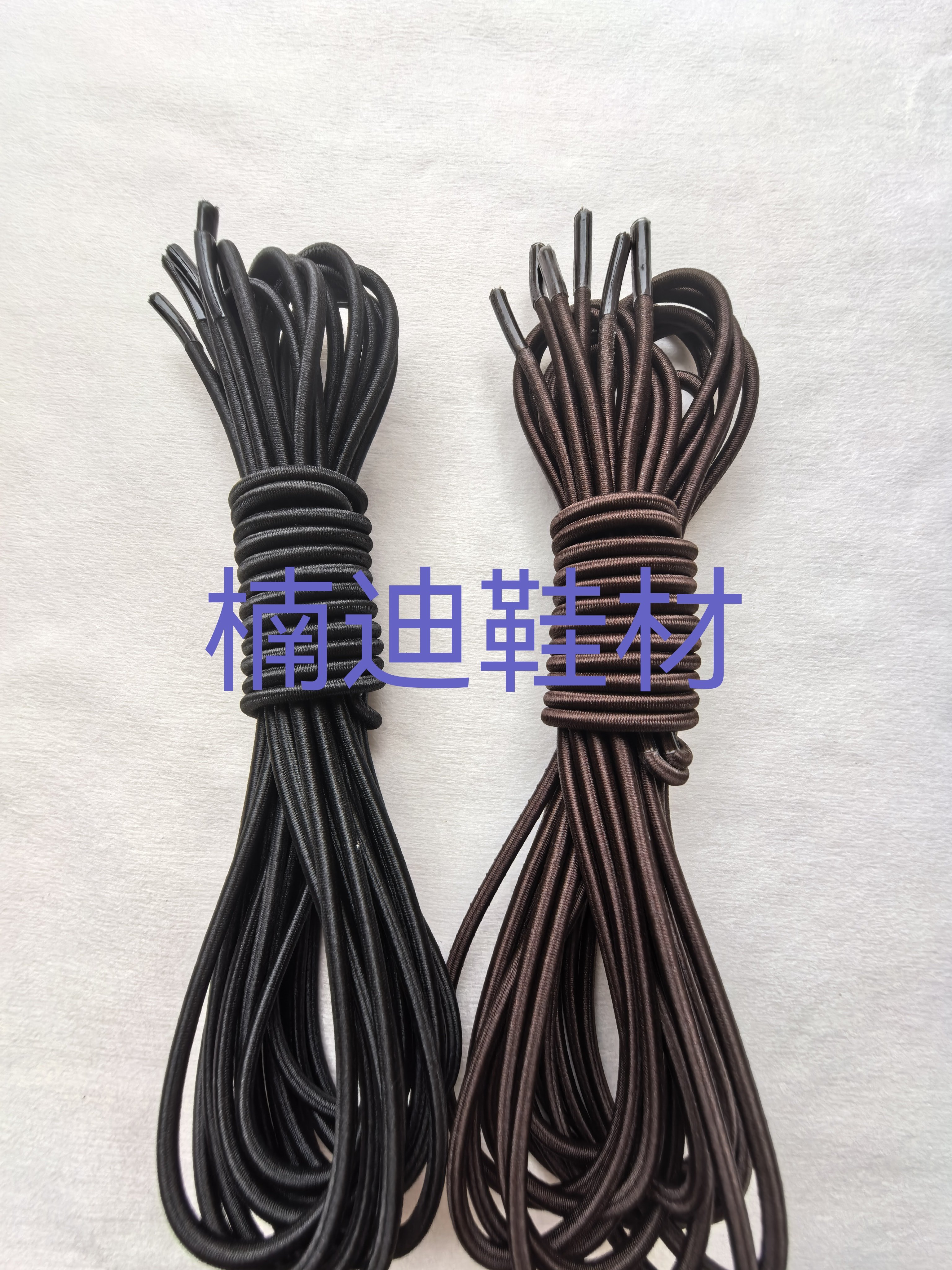 黑色弹力松紧鞋带不打蜡懒人鞋带替换皮鞋备用深棕色马丁靴鞋绳