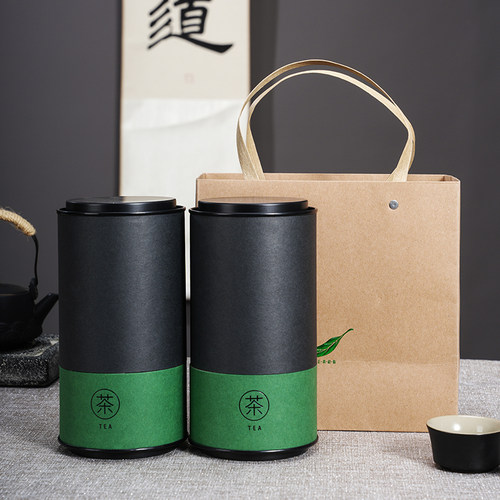 茶叶罐纸罐茶茉莉花茶密封罐定制