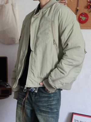 bomber夹克美式复古MA1棒球服飞行员外套男女宽松短款秋冬风衣