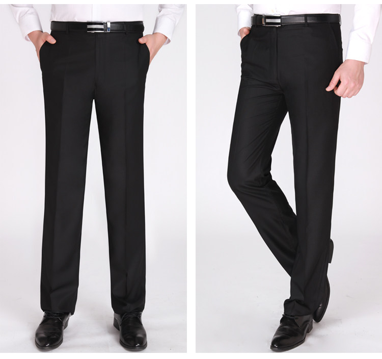 步云新款2020年宽松直筒免烫西裤黑色处理春夏秋三季款新人专属