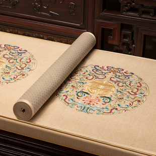 中式罗汉床坐垫巾红木沙发垫座垫防滑家用全盖布实木家具定制套罩