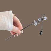 高级感花朵流苏发簪女小众设计复古盘发簪子甜酷个性 发钗现饰