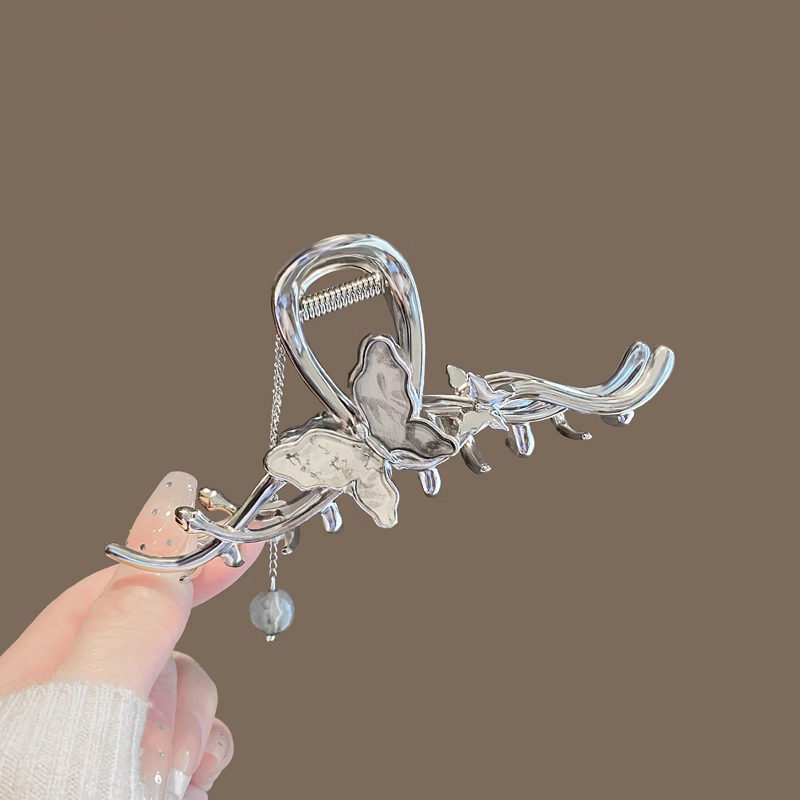 冷淡风蝴蝶发夹女大号金属抓夹后