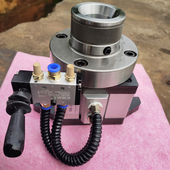 气缸32夹坐数控夹头 配40夹头夹坐气缸 气动夹座 快速气压夹具