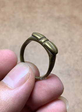 仿古做旧老包浆招财铜戒指指环扳指饰品收藏工艺礼品怀旧物件
