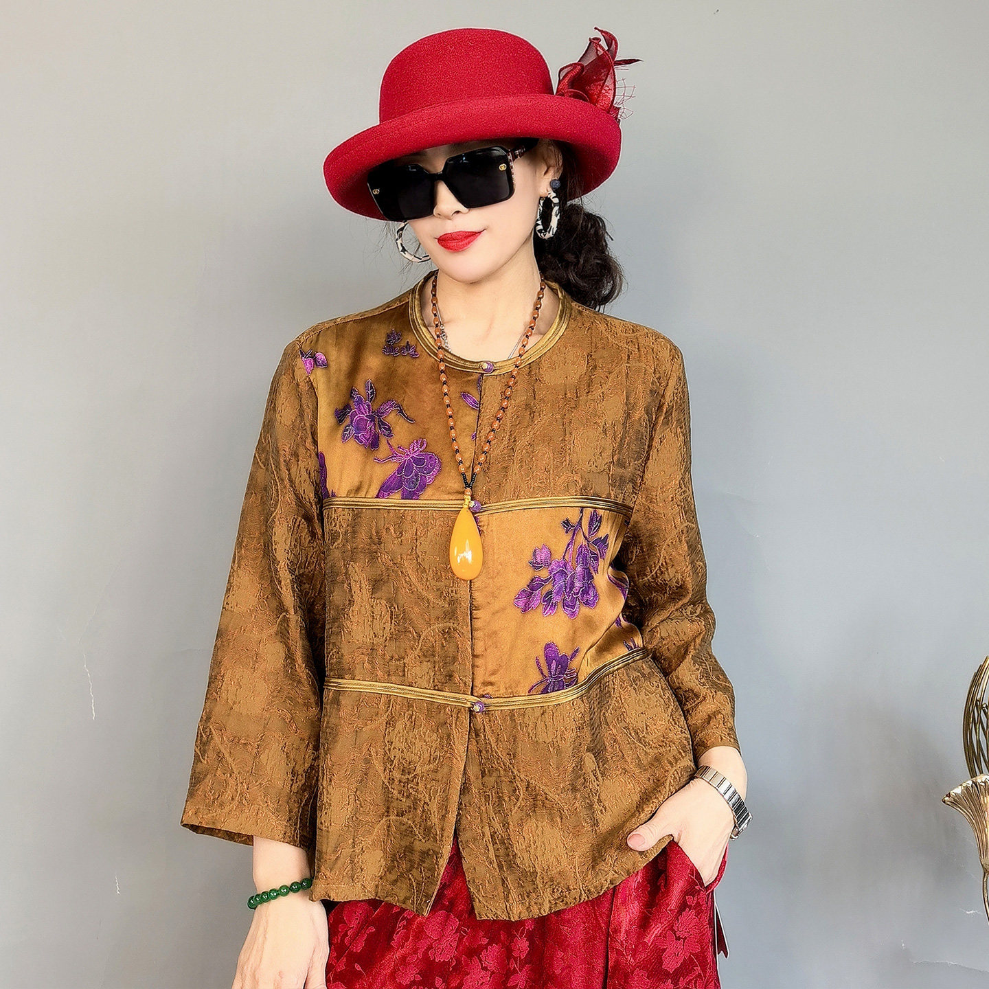 32066春季中国风新中式圆领高端女装网红短外套,女装/女士精品,上衣,淘宝优惠券,粉丝福利购,淘宝优惠卷