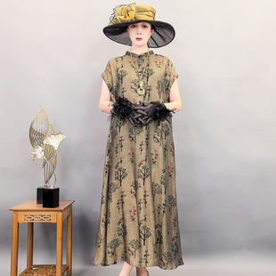连衣裙高端女装 短袖 高贵新款 爆款 连衣裙 6170大码 夏季 显瘦妈妈装