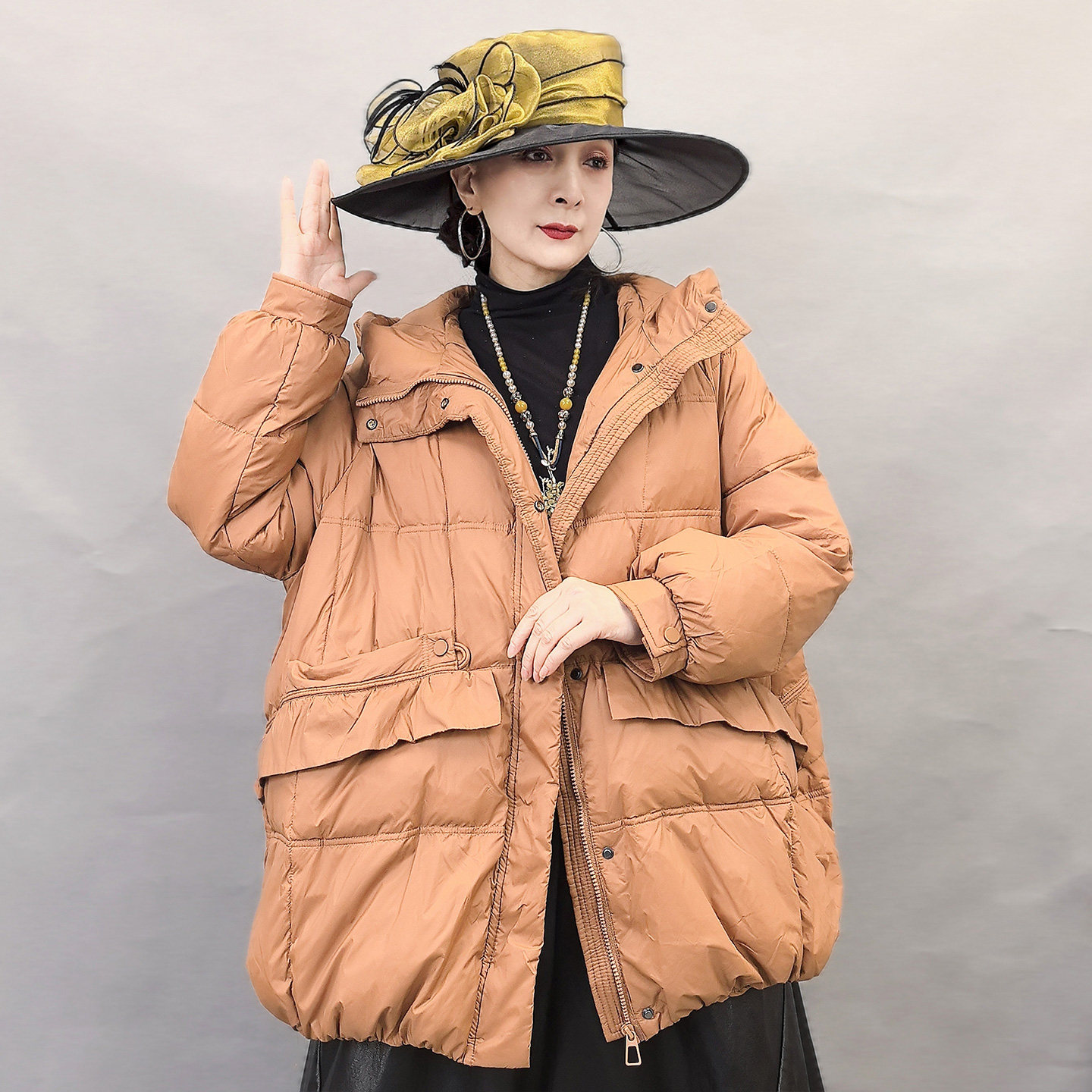 W326冬季厚款短款羽绒服