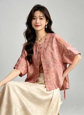 66086时尚春夏季新款提花百搭网红休闲短外套