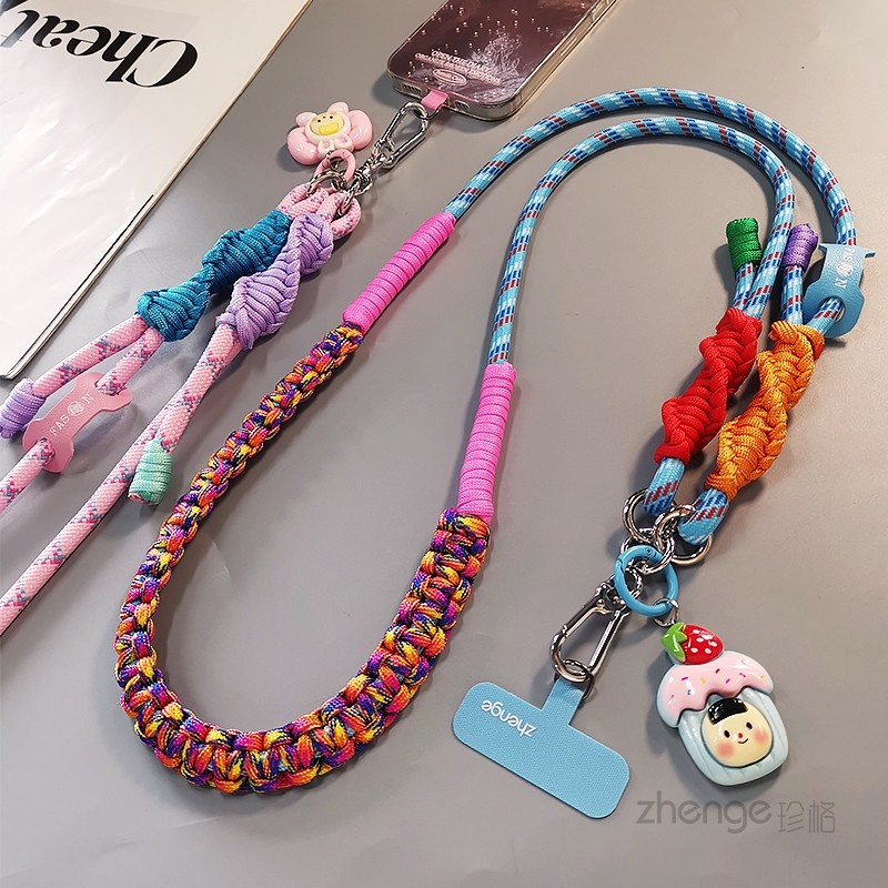 手机挂绳长款斜挎肩背可调节挂脖链撞色编织户外防丢小蜜蜂壳结实,3C数码配件,手机挂件/手机链,淘宝优惠券,粉丝福利购,淘宝优惠卷