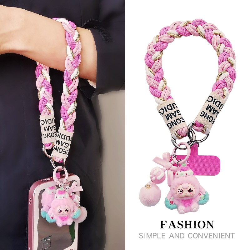 手机挂绳女手腕超好看卡通可爱吊坠挂件饰品马尾编织绳子通用新款,3C数码配件,手机挂件/手机链,淘宝优惠券,粉丝福利购,淘宝优惠卷
