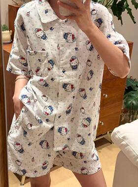 卡通甜美少女可外穿纯棉家居服