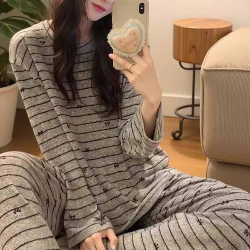 德绒保暖休闲家居服可外穿出门