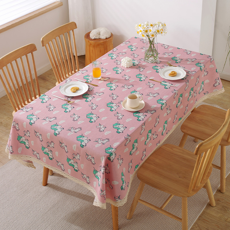 简约ins风桌布棉麻格子餐桌垫茶几防尘盖布长方形网红学生书桌布