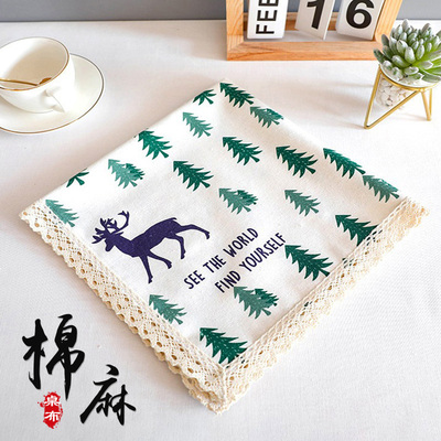 ins桌布棉麻布艺网红北欧日系小清新茶几防尘盖巾书桌台布餐桌垫