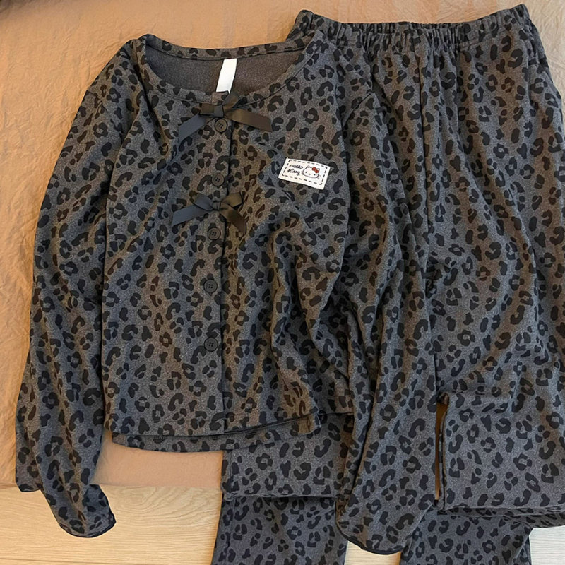 韩系慵懒风德绒睡衣女款秋冬季加厚加绒2025新款高级感家居服套装