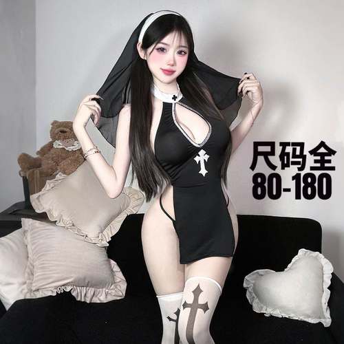 大码性感修女cos制服套装