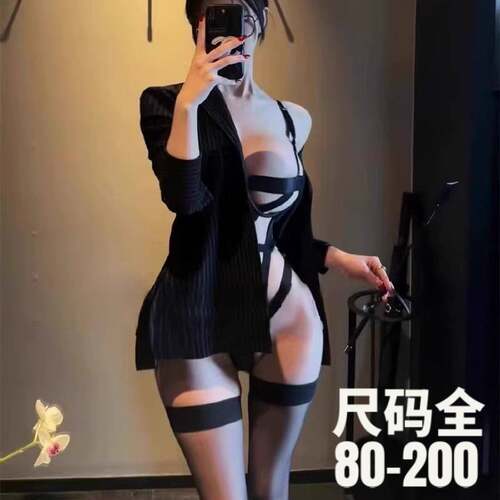 2024新款条纹大码秘书装制服套装