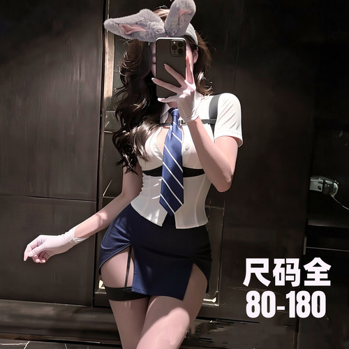 大码性感制服套装约会战袍女