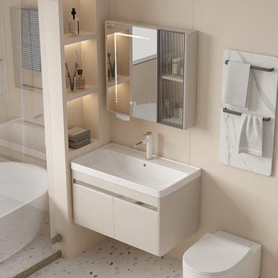 JNACMOO陶瓷一体盆浴室柜