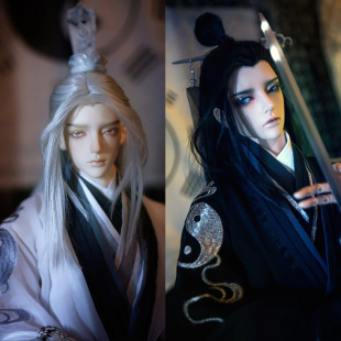 月夜行歌玉虚BJD男娃叔三分古装古风娃衣道袍现货