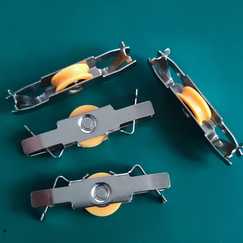 展示柜门滑轮卡式铝合金玻璃轮