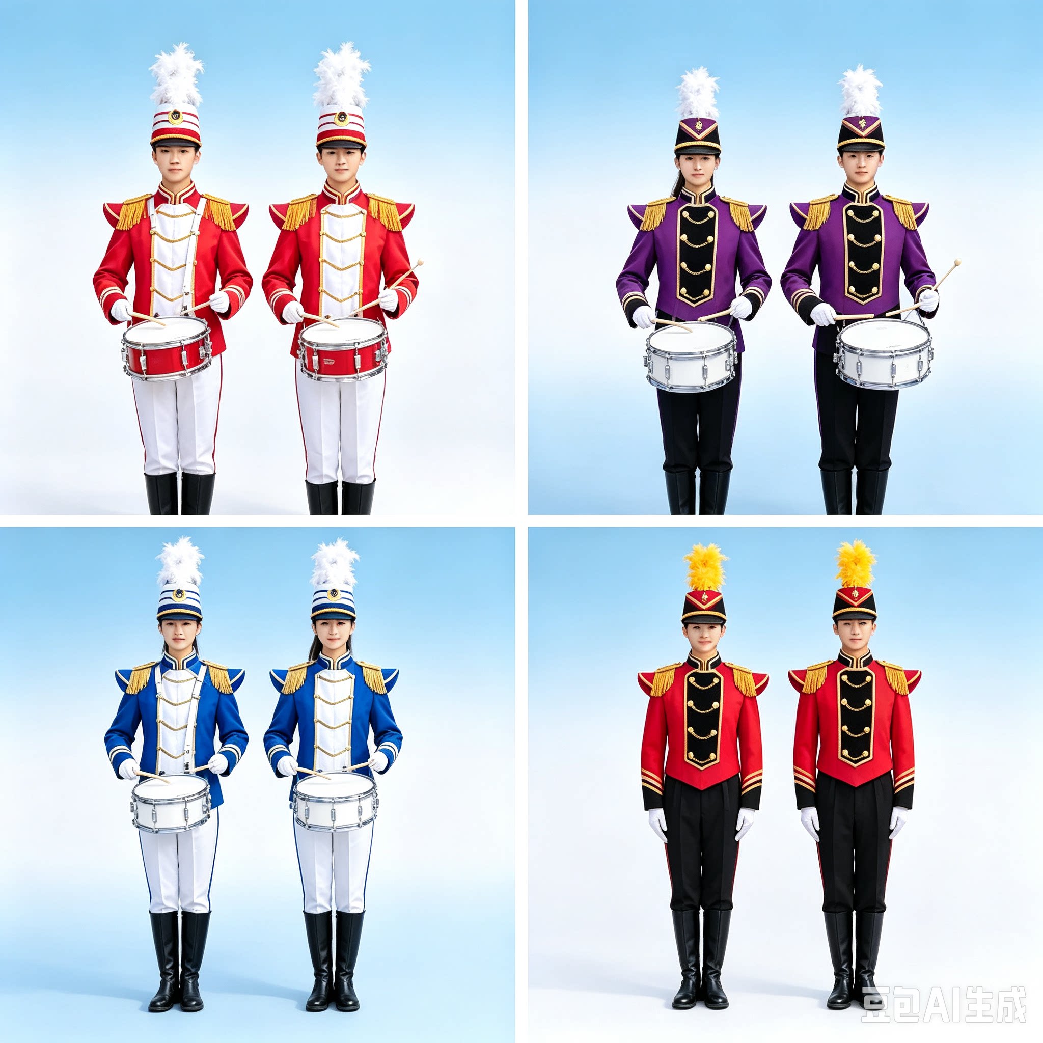 新款鼓号队服装中小学生仪仗队服装少先队鼓手服鼓号服装幼管乐队
