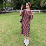 【大货已出】跑量款针织条纹连衣裙835-P75-K128，女装连衣裙，浙宝113