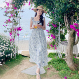 【新款现货】飞飞袖背心碎花连衣裙816-P105-K158，女装连衣裙，浙宝113