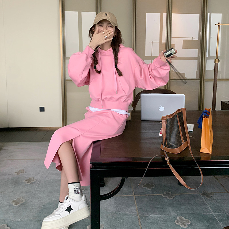 【现货】秋连帽卫衣+裙子两件套套装688-P145-K218,女装套装/套裙,浙宝113