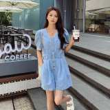 【新款现货】休闲工装风水洗牛仔连体裤842-P115-K168，女装连体裤，浙宝113