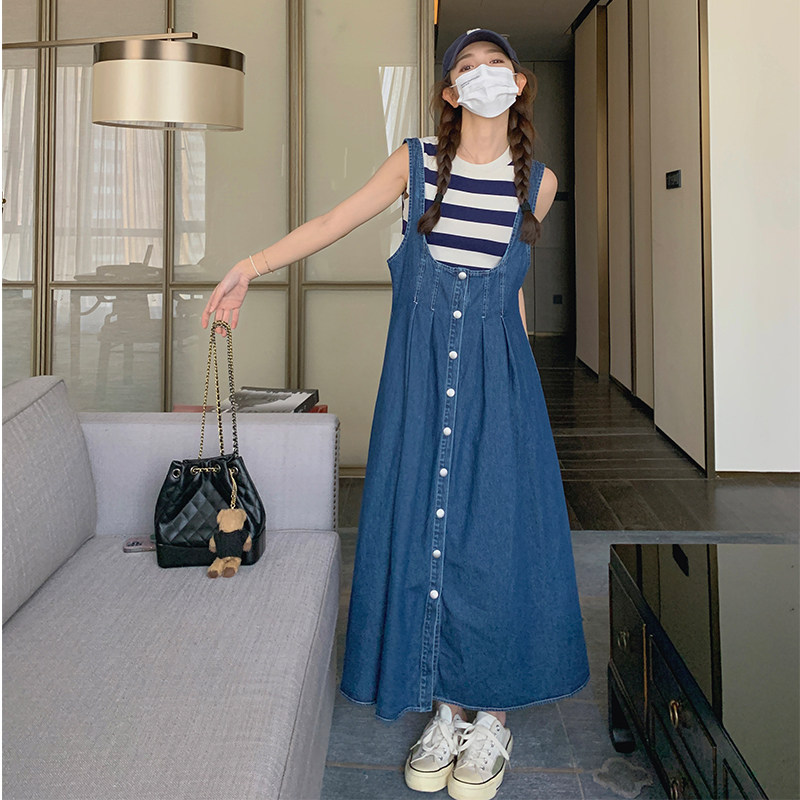 【现货】春夏牛仔背带休闲连衣裙810-P110-K168,女装连衣裙,浙宝113