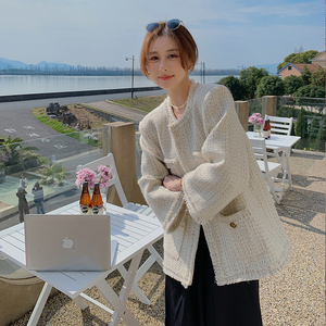 法式别致小香风外套女小个子2023春秋新款气质名媛简约高级感上衣,女孩脚踝粗怎么穿搭图片