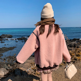 【现货】羊羔毛拼皮皮毛一体棒球服外套227-P175-K258，女装皮草，浙宝113