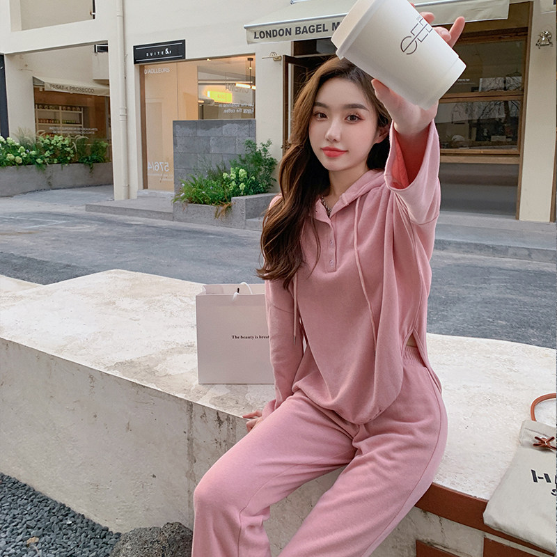 【原006现货】23春季连帽上衣+长裤套装2C281-658-P145-K218，女装套装/套裙，浙宝113