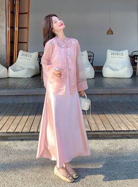 【大货】吊带裙+超薄国风刺绣防晒外套两件套 A78-P195-K318