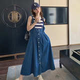 【现货】春夏牛仔背带休闲连衣裙810-P110-K168，女装连衣裙，浙宝113