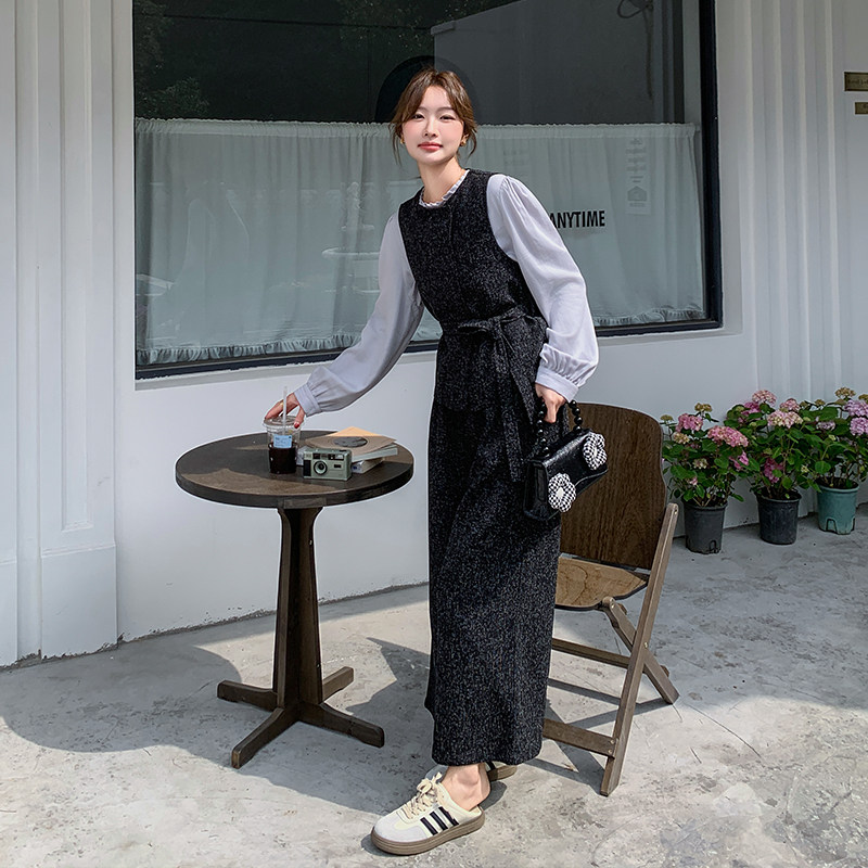 小香风马甲打底衫女春新款高级感轻熟穿搭显瘦阔腿长裤三件套爆款,女装套装/套裙,浙宝113