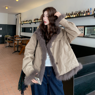 P225 C50 两面穿仿皮草皮毛一体派克服 K318 首发新款