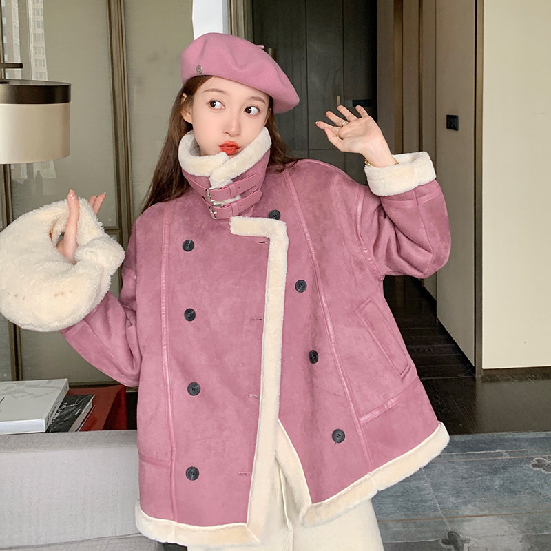 【大货已出】麂皮绒仿兔毛皮毛一体885-P185-K268,女装派克服,浙宝113