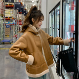 【现货】PU皮羊羔毛皮毛一体201-P185-K268，女装派克服，浙宝113