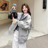 高级感拼接羽绒服女2025冬季新款学院风减龄加厚保暖白鸭绒短外套，女装羽绒服，浙宝113