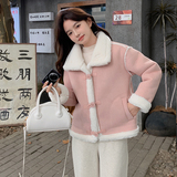 【现货】麂皮绒羊羔毛皮毛一体203-P175-K258，女装派克服，浙宝113