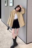 3.13出货21新款春装短款风衣外套006-8867-p120-k168，女装风衣，浙宝113