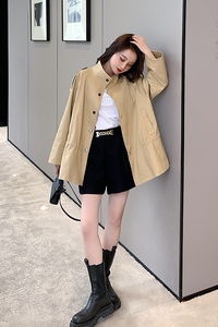 3.13出货21新款春装短款风衣外套006-8867-p120-k168图片